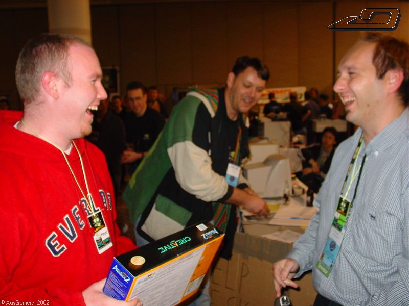 Creative representative hands out the Audigy 2 
